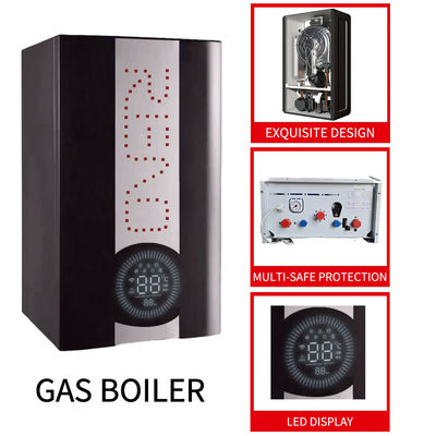 20-42Kw Gas het Condenseren de Muur Opgezette Dubbele Functie van Boiler Zwarte Shell Copper Heat Exchanger Hot