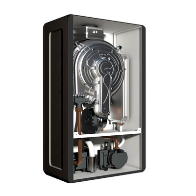 20-42Kw Gas het Condenseren de Muur Opgezette Dubbele Functie van Boiler Zwarte Shell Copper Heat Exchanger Hot